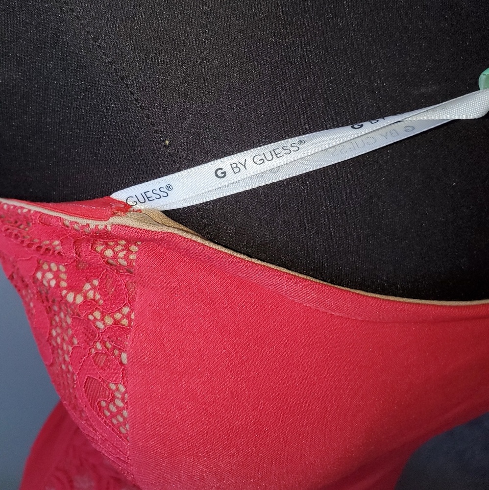 G by Guess pink strapless mini dress